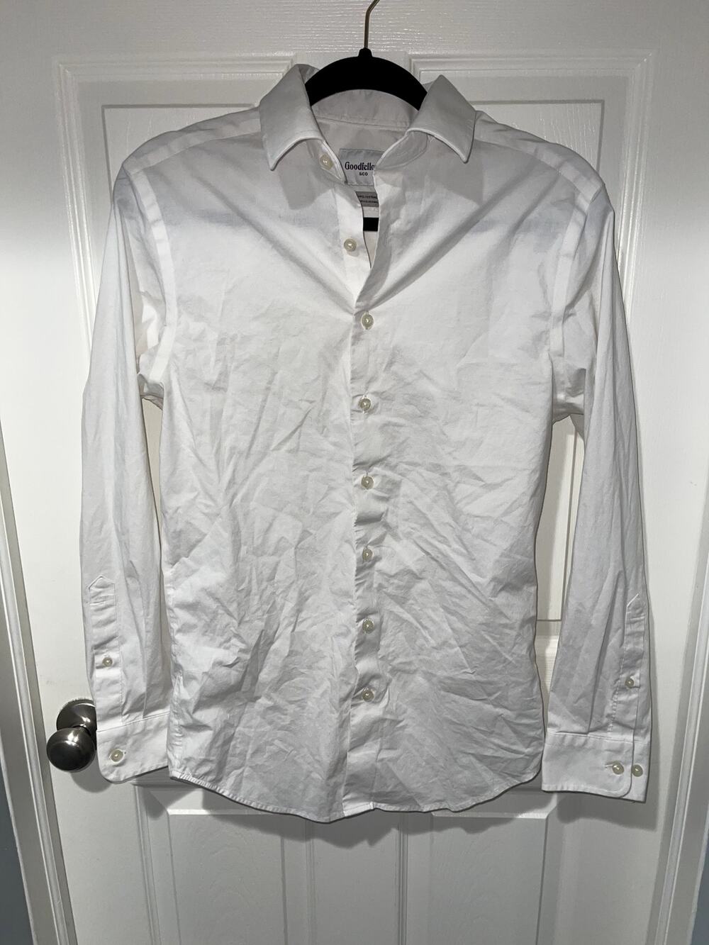 Goodfellow & Co. White Long Sleeve Button-Down Dress Shirt